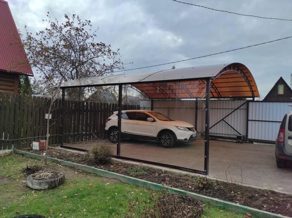 Прозрачные шторы ПВХ для навеса под автомобиль в городе Пущино